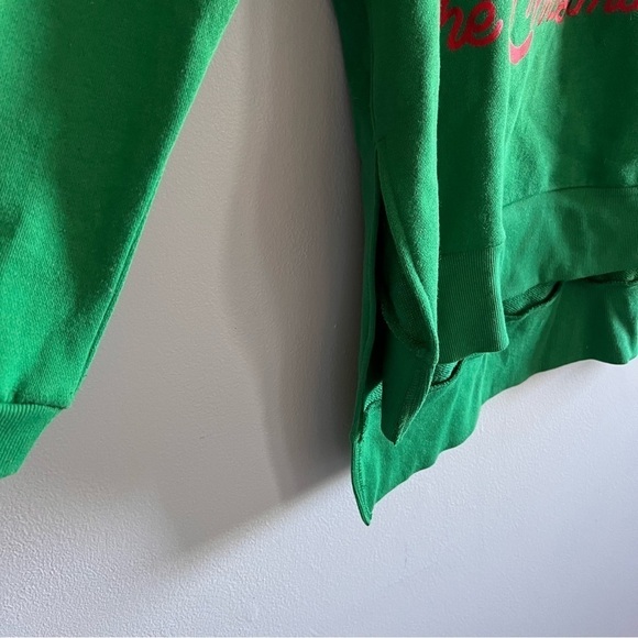 Lyric Culture Rockin Around the Christmas Tree Long Sleeve Green Sweatshirt XL - Picture 6 of 7
